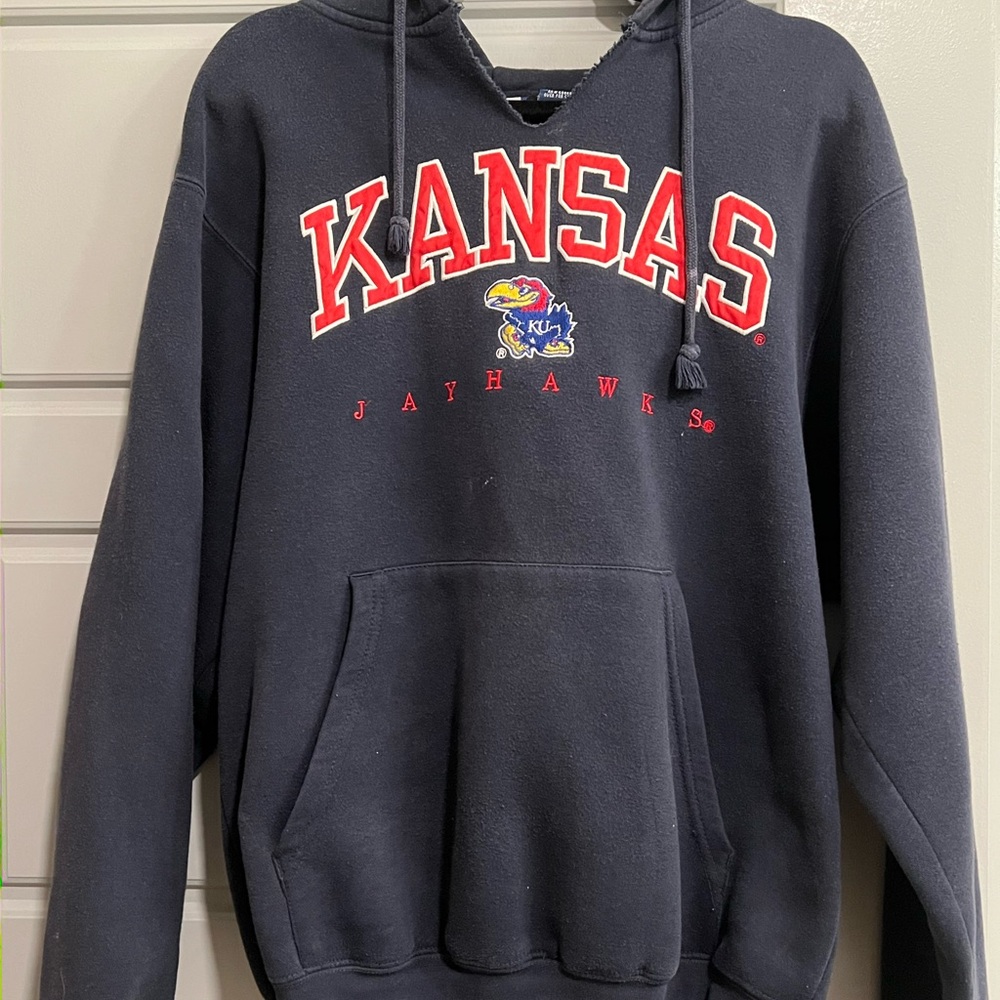 Varsity Kansas Jayhawks Navy Hoodie